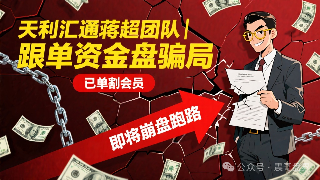 【天利汇通】蒋超团队跟单资金盘骗局，已经单割会员，即将崩盘跑路