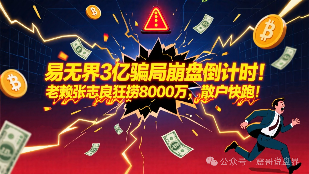 【易无界】骗局崩盘倒计时！老赖张志良狂捞8000万，散户快跑！