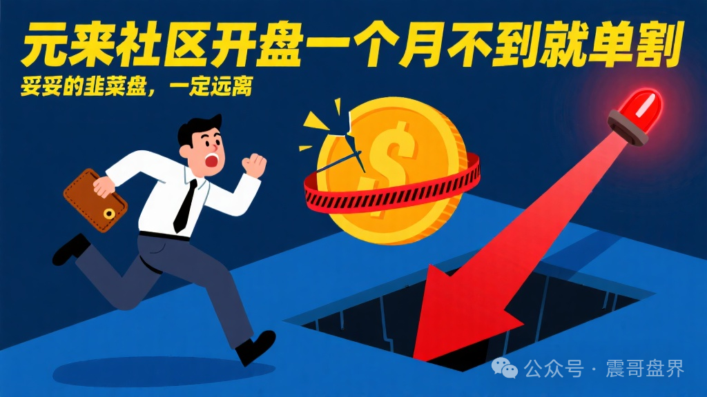 【元来社区】开盘一个月不到就单割，妥妥的韭菜盘！