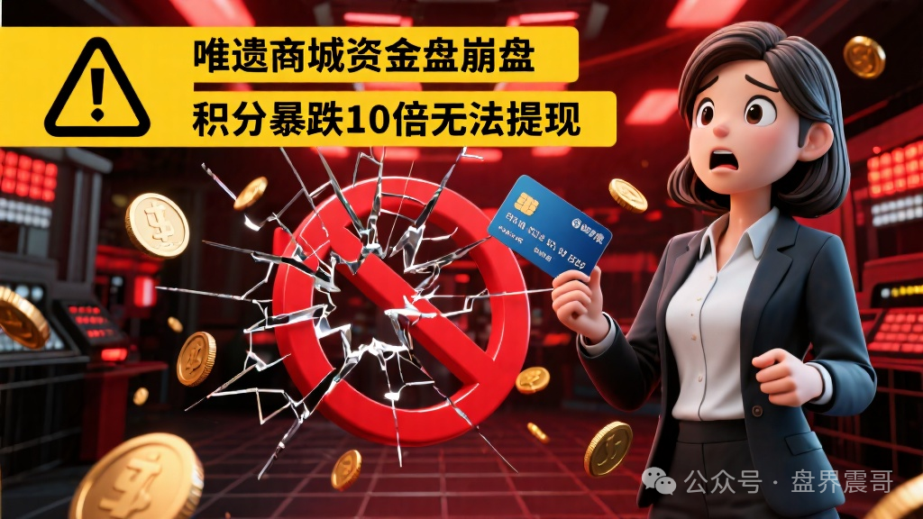 【唯遗商城】资金盘骗局已经崩盘，积分暴跌10倍，无法提现！