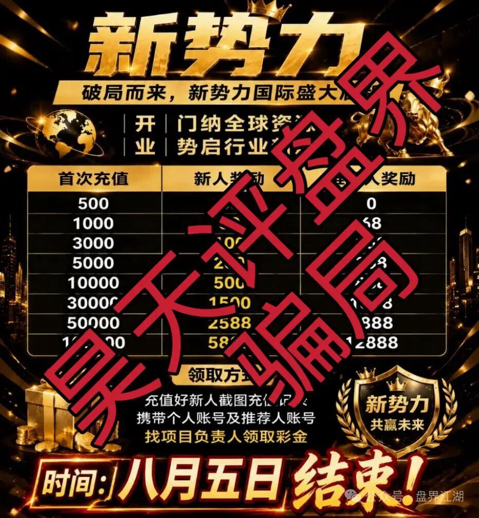 新势力国际app非法网络彩票骗局，15天内带单必爆仓收割，速度撤离！